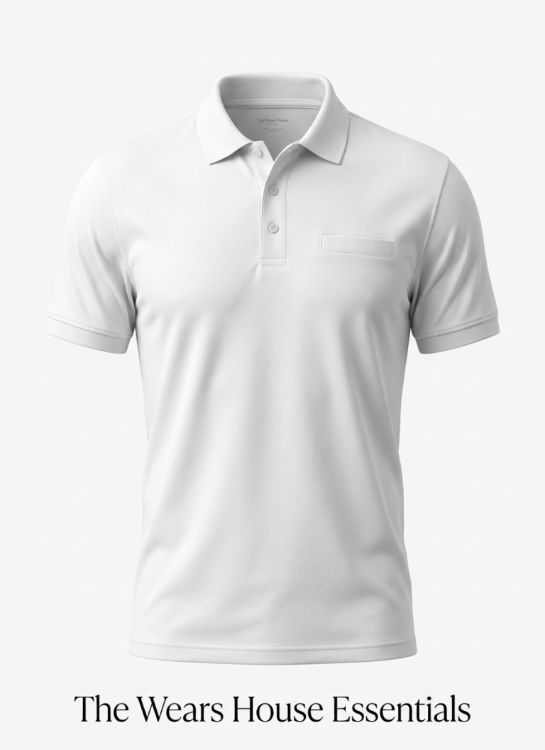 Signature Essential White T-Shirt Pakistan Premium Cotton Polo Tee